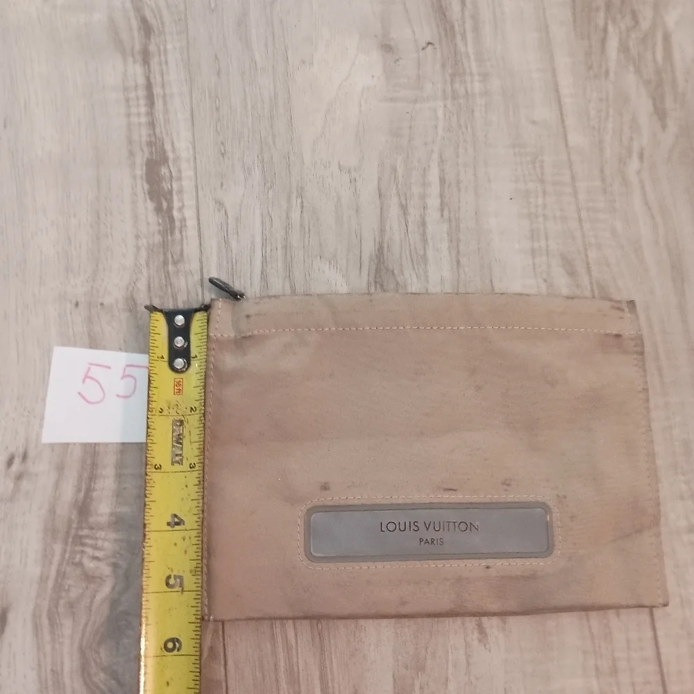 LOUIS VUITTON Truth Voyage Pouch Beige Monogram Polyester